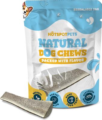 Show full view: HOTSPOT PETS 7 to 8-in Split Elk Antlers Dog Treats, Large, 1 count slide 3 of 8