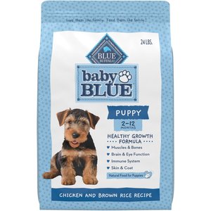 Blue Buffalo Baby Blue Healthy Growth Formula Natural Chicken & Brown Rice Recipe Puppy Dry Food, 24-lb bag