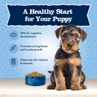 Show full view: Blue Buffalo Baby Blue Healthy Growth Formula Natural Chicken & Brown Rice Recipe Puppy Dry Food, 4-lb bag slide 5 of 11