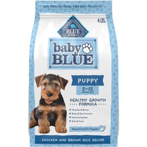 Blue Buffalo Baby Blue Healthy Growth Formula Natural Chicken & Brown Rice Recipe Puppy Dry Food, 4-lb bag