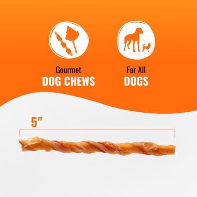 Show full view: Good 'n' Fun Triple Flavor Twists Sticks Chicken, Peanut Butter & Pork Dog Treat Chew, 18 count slide 6 of 9