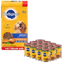 Pedigree Choice Cuts in Gravy Country Stew Canned Food + Complete Nutrition Roasted Chicken, Rice & Vegetable Flavor Dry Dog Food