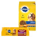 Pedigree Adult Complete Nutrition Chicken Flavor Dry Dog Food + Homestyle Meals Prime Rib, Rice & Vegetable Flavor in Gravy & Roasted Chicken, Rice & Vegetable Flavor in Gravy Canned Soft Wet Food Variety Pack