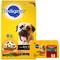 Show in main carousel: Pedigree Big Dogs Adult Complete Nutrition Large Breed Roasted Chicken Flavor Dry Dog Food + Choice Cuts In Gravy Country Stew & Chicken & Rice Flavor Canned Wet Food Variety Pack slide 1 of 9