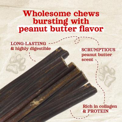 Show full view: Natural Farm Collagen 12-inch Sticks Peanut Butter Flavor Dog Chews, 40 count slide 4 of 8