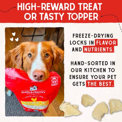 Show full view: Stella & Chewy's Chicken Breast Freeze-Dried Raw Dog Treats, 2.75-oz bag slide 9 of 12