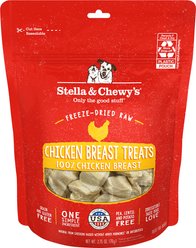 Stella & Chewy's Chicken Breast Freeze-Dried Raw Dog Treats, 2.75-oz bag