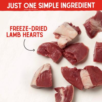 Show full view: Stella & Chewy's Lamb Heart Freeze-Dried Raw Dog Treats, 3-oz bag slide 8 of 12