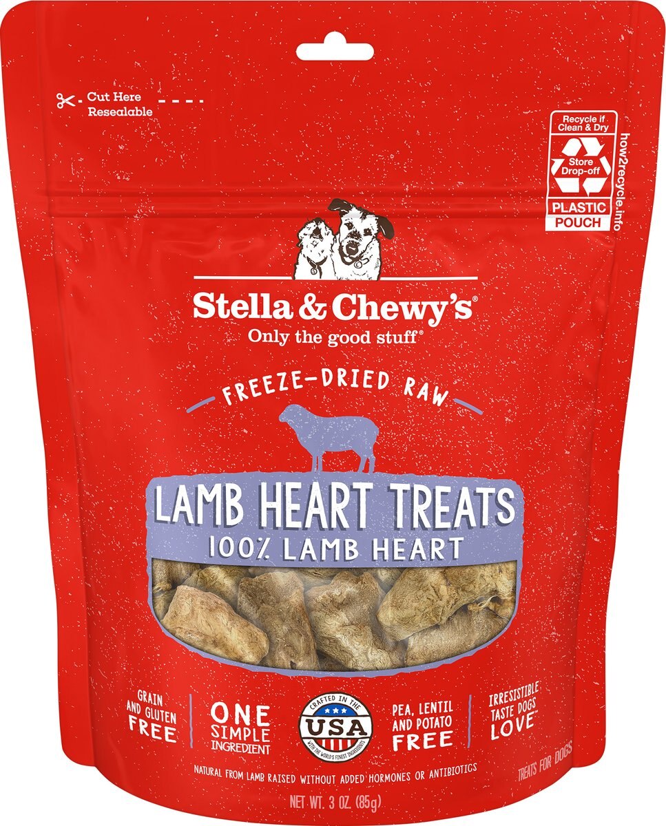Stella & Chewy's Lamb Heart Freeze-Dried Raw Dog Treats