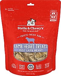Stella & Chewy's Lamb Heart Freeze-Dried Raw Dog Treats, 3-oz bag