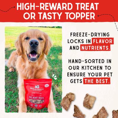 Show full view: Stella & Chewy's Beef Heart Freeze-Dried Raw Dog Treats, 3-oz bag slide 9 of 12
