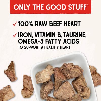 Show full view: Stella & Chewy's Beef Heart Freeze-Dried Raw Dog Treats, 3-oz bag slide 4 of 12