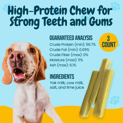 Show full view: HOTSPOT PETS 5 to 6-in Himalayan Yak Cheese Dog Chew Treats, Large, 3 count slide 5 of 11