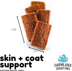 Farmland Traditions Chicken Recipe Skin & Coat Jerky Dog Treats, 14-oz bag slide 2 of 6