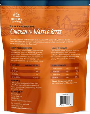 Show full view: Farmland Traditions Chicken & Waffle Bites Jerky Dog Treats, 40-oz bag slide 3 of 7