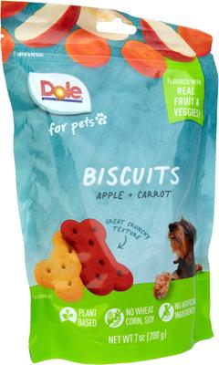 Show full view: Dole Assorted Apple & Carrot Crunchy Dog Treats, 7-oz bag slide 4 of 5