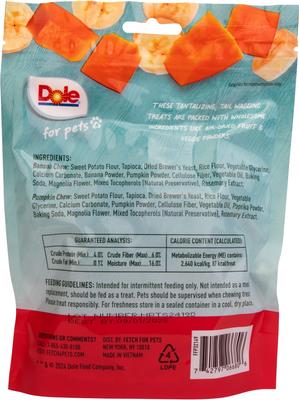 Show full view: Dole Assorted Banana & Pumpkin Soft & Chewy Dog Treats, 7-oz bag slide 3 of 5