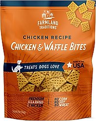 Farmland Traditions Chicken & Waffle Bites Jerky Dog Treats, 40-oz bag