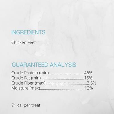 Show full view: Farmland Traditions 100% Large Chicken Feet Dog Chews, 2.1-lb bag slide 3 of 5