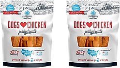 Farmland Traditions Dogs Love Chicken Human-Grade Jerky Dog Treats, 16-oz bag, 2 count