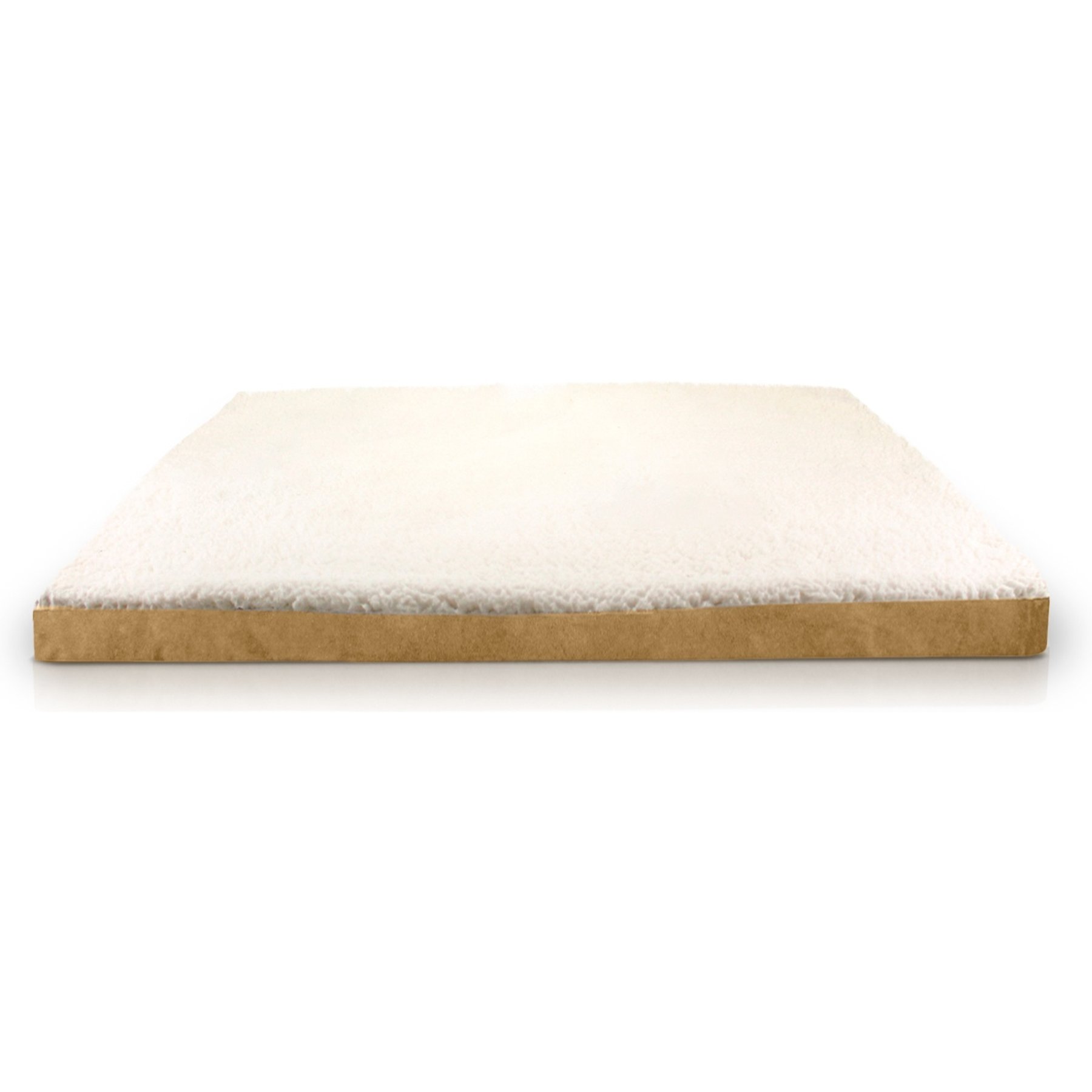 Restology Precious Tails Sherpa Dog Crate Mat, Camel, Medium: 28-in