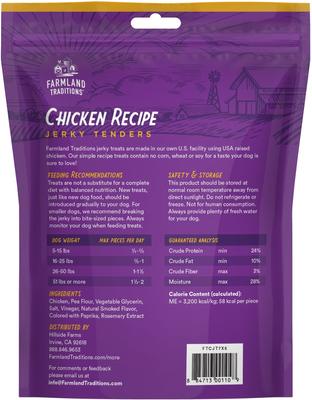 Show full view: Farmland Traditions Chicken Recipe Tenders Jerky Dog Treats, 16-oz bag slide 3 of 8