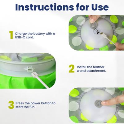 Show full view: PawsPik Interactive Hide & Seek Concealed Feather Cat Toy, Green slide 6 of 9