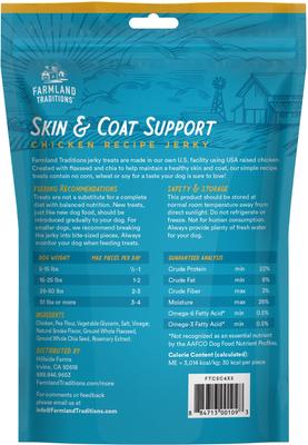 Show full view: Farmland Traditions Chicken Recipe Skin & Coat Jerky Dog Treats, 14-oz bag slide 3 of 8