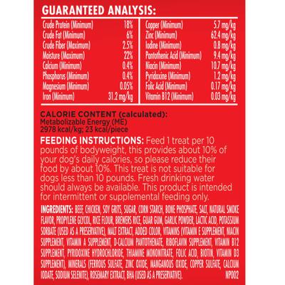 Show full view: Milk-Bone Soft & Chewy Beef & Filet Mignon Recipe Dog Treats, 25-oz tub slide 10 of 12