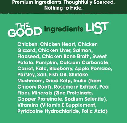 Show full view: Farmland Traditions The Good List Chicken & Bone Broth Recipe Adult Gently Air-Dried Dog Food, 5.5-lb bag slide 4 of 8