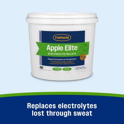 Show full view: Farnam Apple Elite Electrolyte Pellets Horse Supplement, 7.5-lb bucket slide 3 of 11