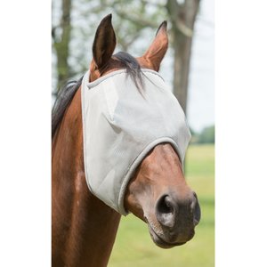 Weaver Equine Open Ear Horse Fly Mask, Gray, Medium