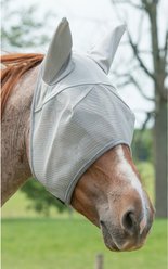 Weaver Equine Covered Ear Horse Fly Mask, Gray, Small