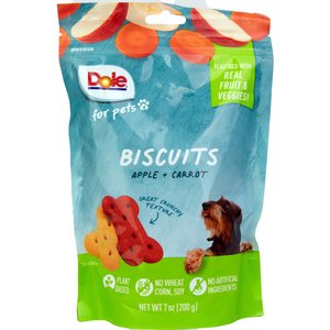 Dole Assorted Apple & Carrot Crunchy Dog Treats, 7-oz bag