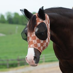 Weaver Equine Checkerboard Cooling Horse Fly Mask, Medium