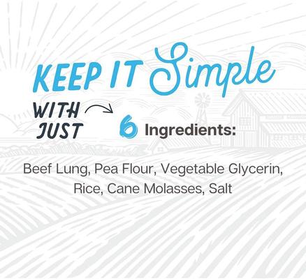 Show full view: Farmland Traditions Beef Lungs Recipe Jerky Dog Treats, 8.2-oz bag slide 5 of 7