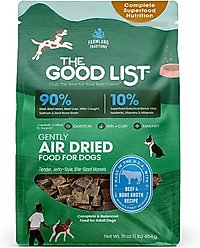 Farmland Traditions The Good List Beef & Bone Broth Recipe Adult Gently Air-Dried Dog Food, 16-oz bag
