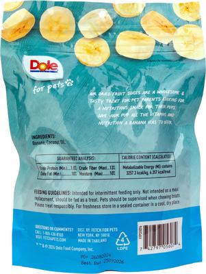 Show full view: Dole Air-Dried Banana Chips Dehydrated Dog Treats, 6-oz bag slide 3 of 4