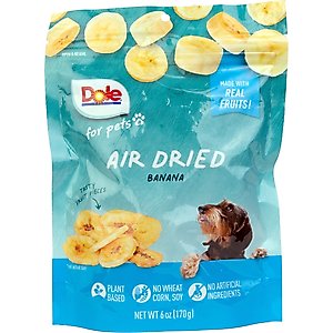 Dole Air-Dried Banana Chips Dehydrated Dog Treats, 6-oz bag