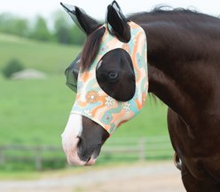 Weaver Equine Retro Flower Cooling Horse Fly Mask, Medium