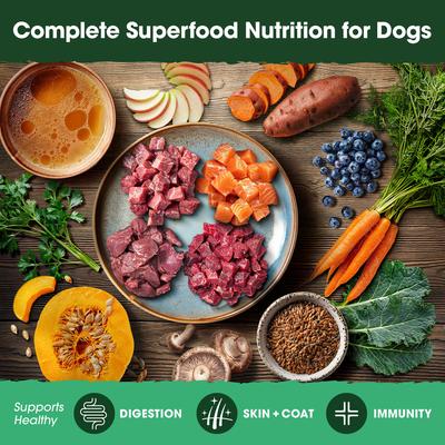 Show full view: Farmland Traditions The Good List Lamb, Venison & Bone Broth Recipe Adult Gently Air-Dried Dog Food, 16-oz bag slide 8 of 9