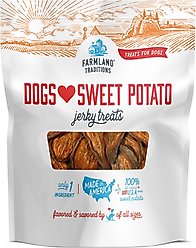 Farmland Traditions Dogs Love Sweet Potato Jerky Dog Treats, 16-oz bag
