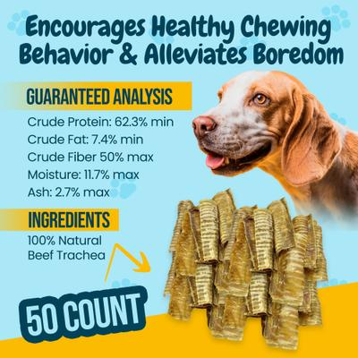 Show full view: HOTSPOT PETS 6-in Split Beef Trachea Dog Chew Treats, 50 count slide 5 of 9