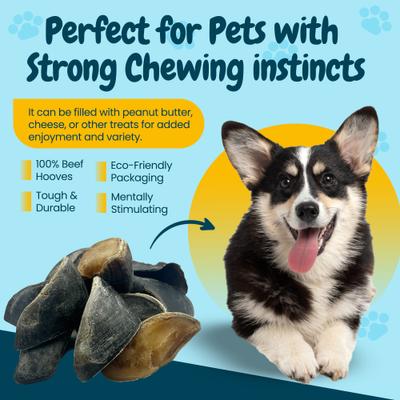 Show full view: HOTSPOT PETS Cow Hooves Dog Chew Treats, Large, 12 count slide 7 of 8