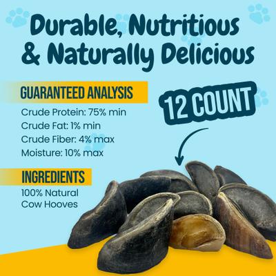 Show full view: HOTSPOT PETS Cow Hooves Dog Chew Treats, Large, 12 count slide 5 of 8