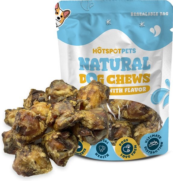 HOTSPOT PETS Meaty Beef Knee Cap Bones Dog Chew Treats
