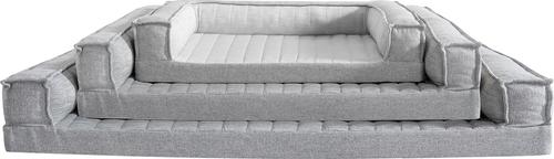 Show full view: ThermaTec Cooling Mod Sofa Memory Foam Orthopedic Dog Bed with Removable Cover, Grey, Medium slide 5 of 6