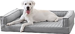 ThermaTec Cooling Mod Sofa Memory Foam Orthopedic Dog Bed with Removable Cover, Grey, X-Large slide 2 of 5