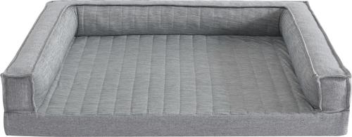 Show full view: ThermaTec Cooling Mod Sofa Memory Foam Orthopedic Dog Bed with Removable Cover, Grey, Large slide 4 of 7