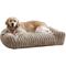 Show in main carousel: Arlee Home & Pet Saddle Sofa Memory Foam Orthopedic Dog Bed with Removable Cover, Tan, Large slide 2 of 6